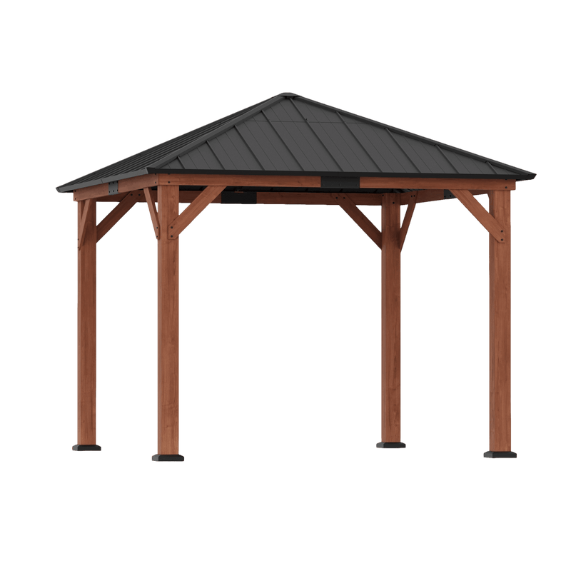 10'x10' Tranquil Grove Cedar Hardtop Gazebo