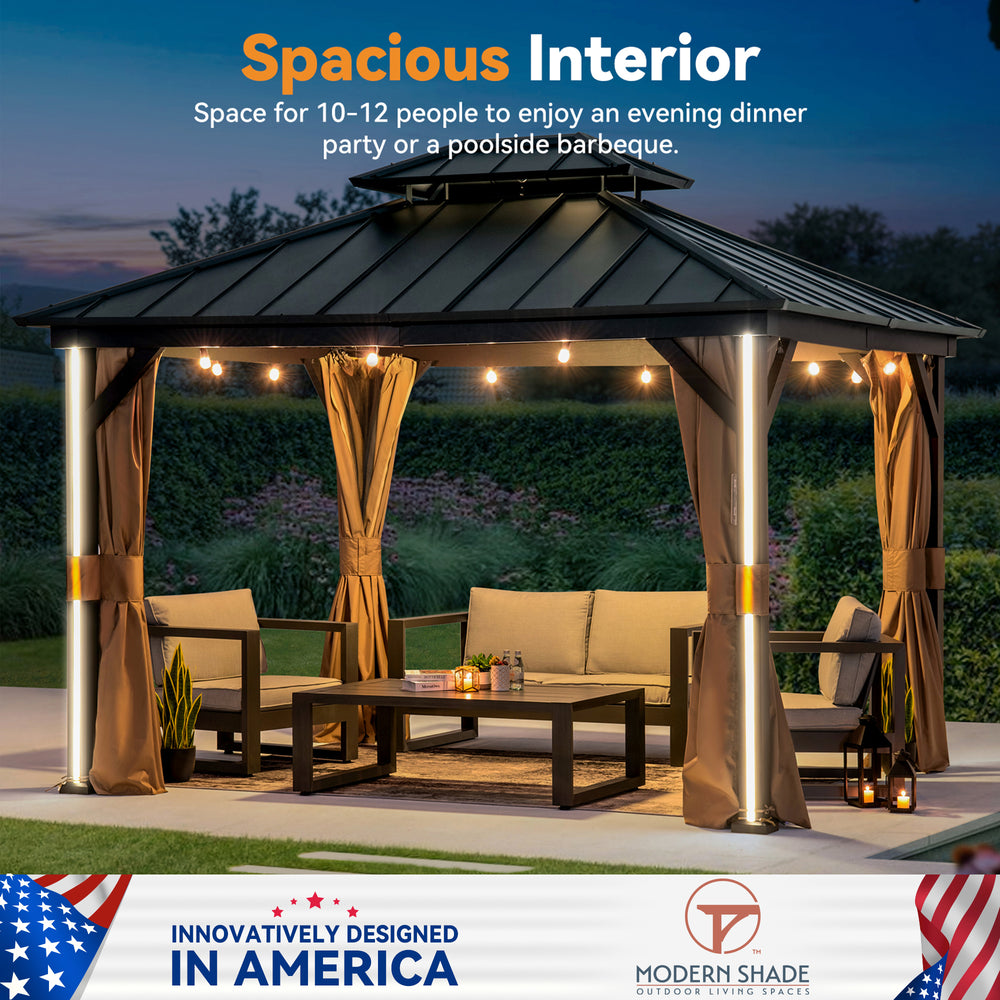 10x12 Four Seasons Aluminum Hardtop Gazebo