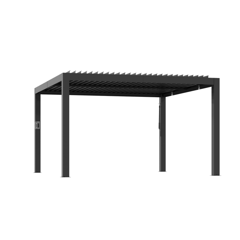 12'x12' Aurora Metal Pergola with Adjustable Louver