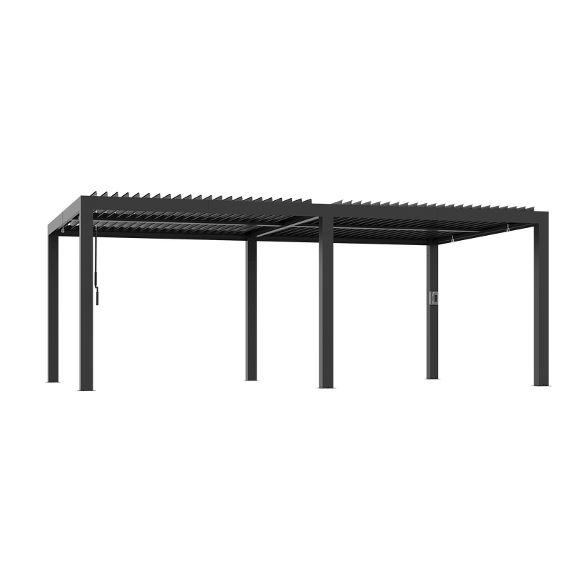 12'x20' Aurora Metal Pergola with Adjustable Louver