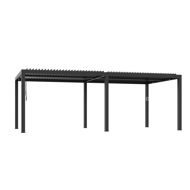 12'x24' Aurora Metal Pergola with Adjustable Louver