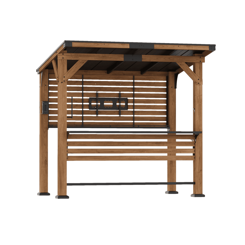 6.5'x8' The Aura Entertainment Bar for Gazebo with TV Mount