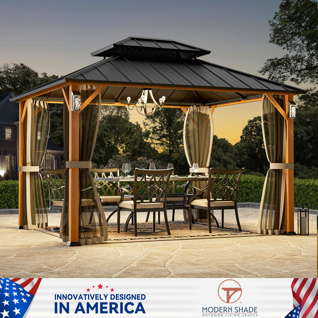 10x12 The Horizon Metal Hardtop Gazebo