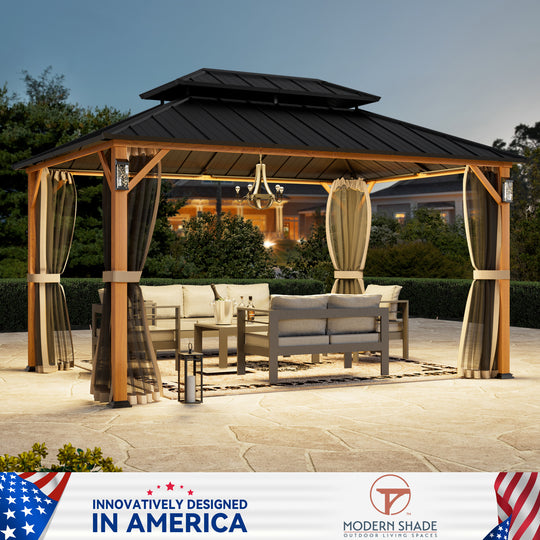 10x14 The Horizon Metal Hardtop Gazebo