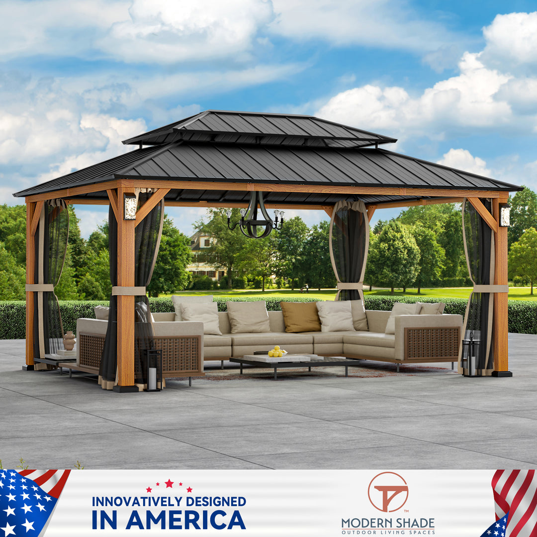 12x16 The Horizon Metal Hardtop Gazebo