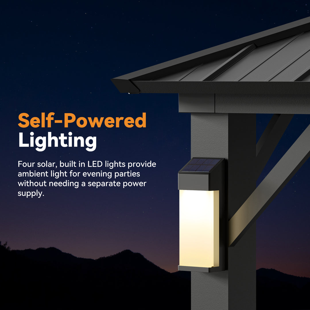 10x12 The Horizon Metal Hardtop Gazebo