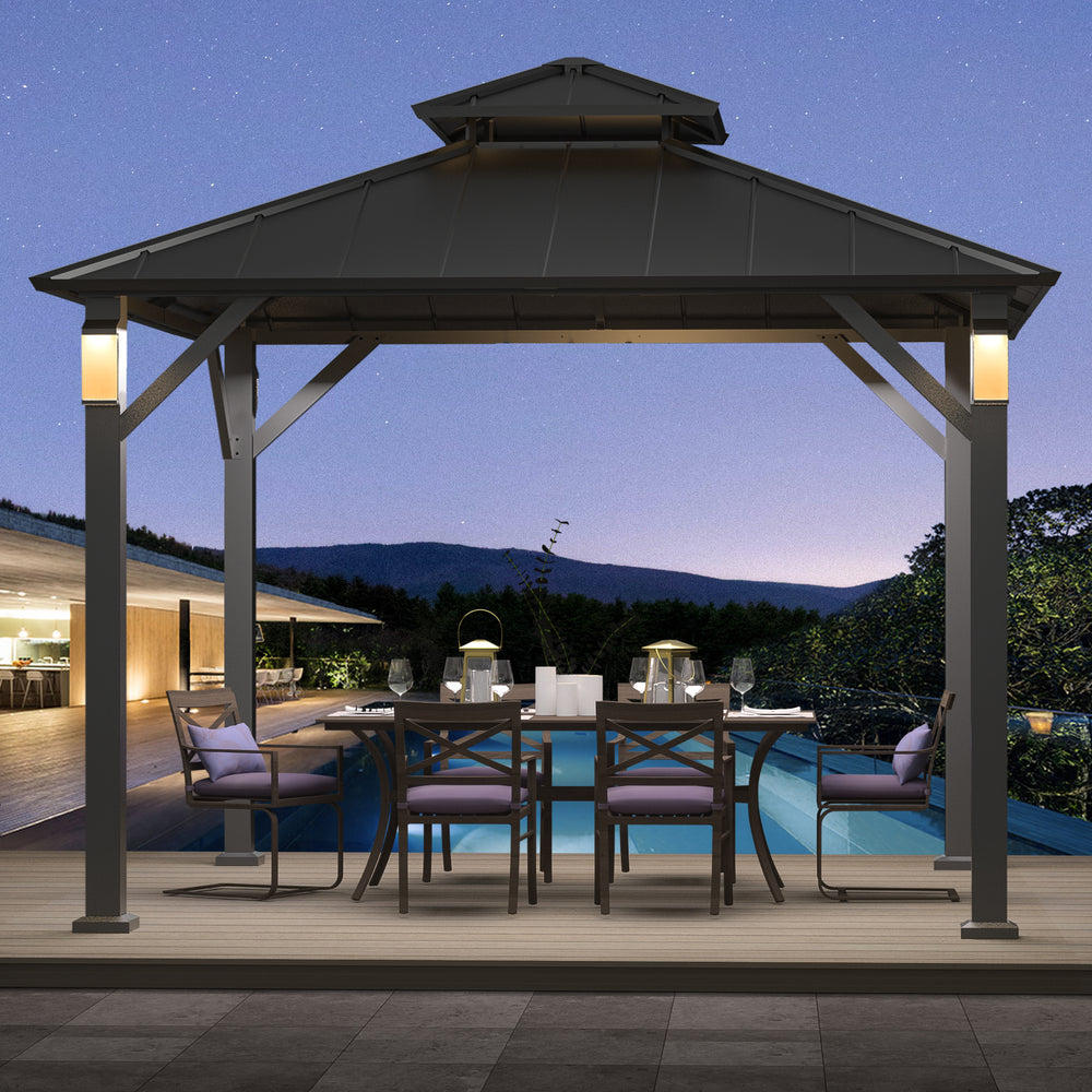 10x10 The Horizon Metal Hardtop Gazebo