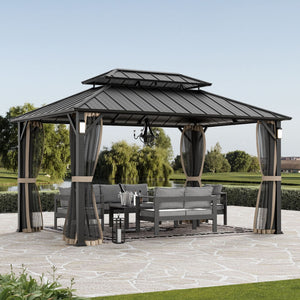 10'x14' The Horizon Metal Hardtop Gazebo