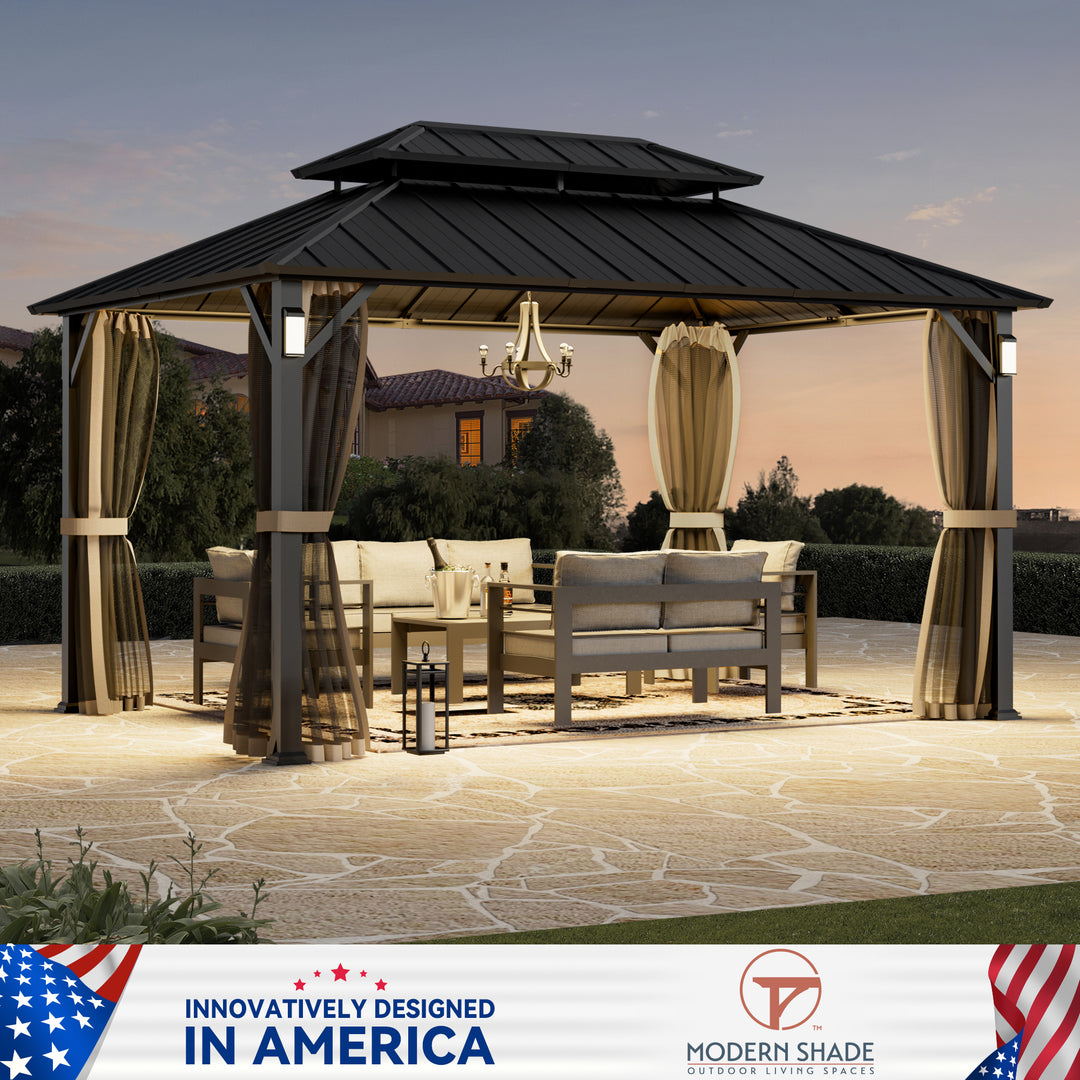 10x14 The Horizon Metal Hardtop Gazebo