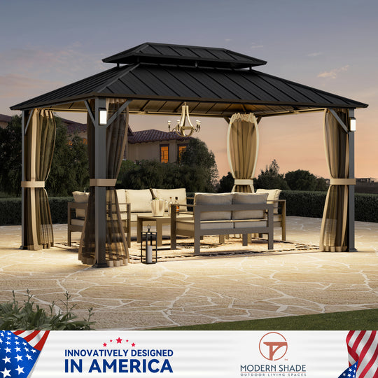 10x14 The Horizon Metal Hardtop Gazebo