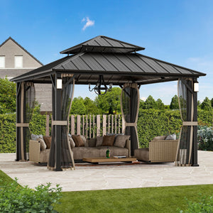 12'x12' The Horizon Metal Hardtop Gazebo