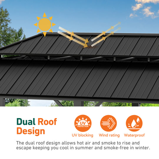 12x20 The Horizon Metal Hardtop Gazebo