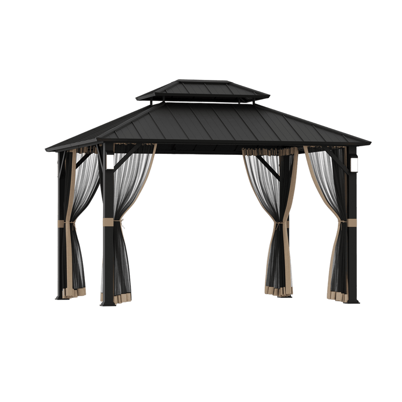 10'x12' The Horizon Metal Hardtop Gazebo