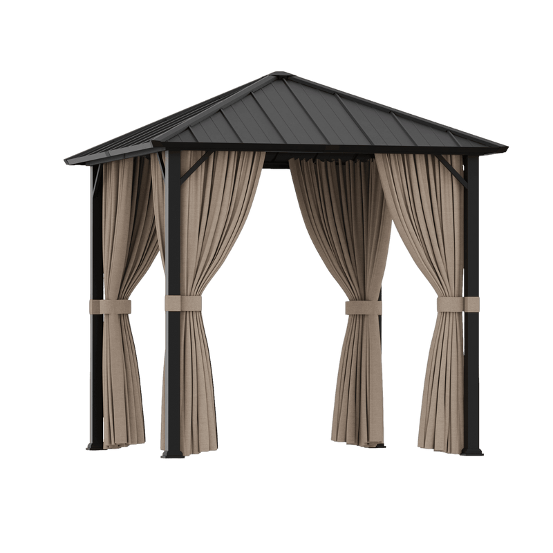 8'x8' The Horizon Metal Hardtop Gazebo