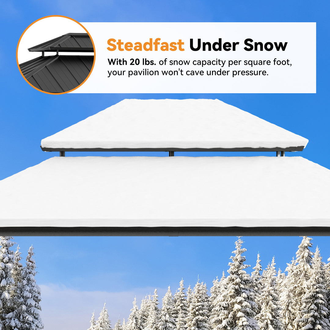 12x14 The Horizon Metal Hardtop Gazebo