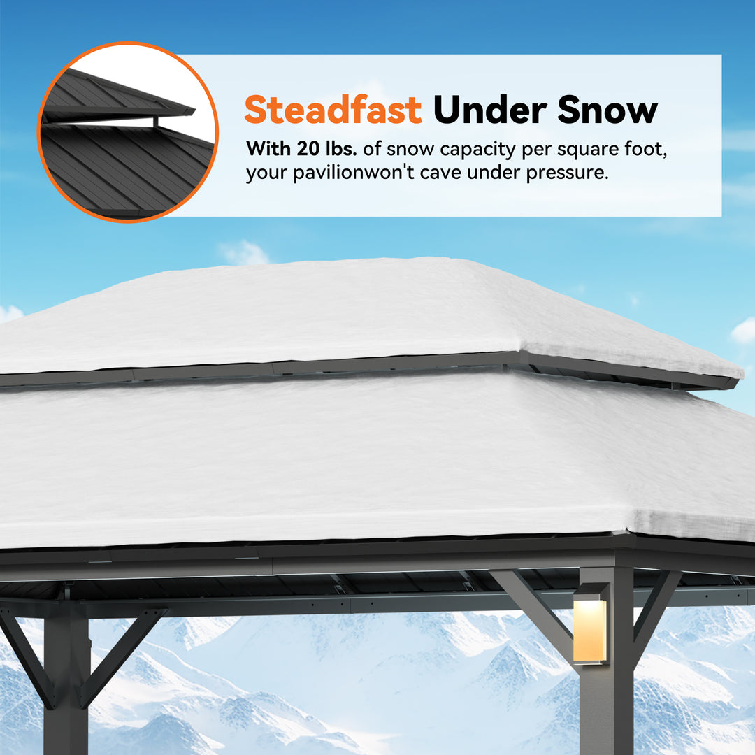 12x16 The Horizon Metal Hardtop Gazebo