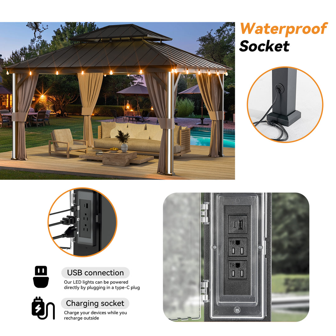 12x14 Four Seasons Aluminum Hardtop Gazebo