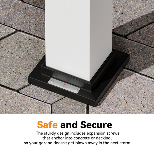 10x20 Sunrise Coast Metal Hardtop Gazebo with Hybrid Pavilion + Pergola Design