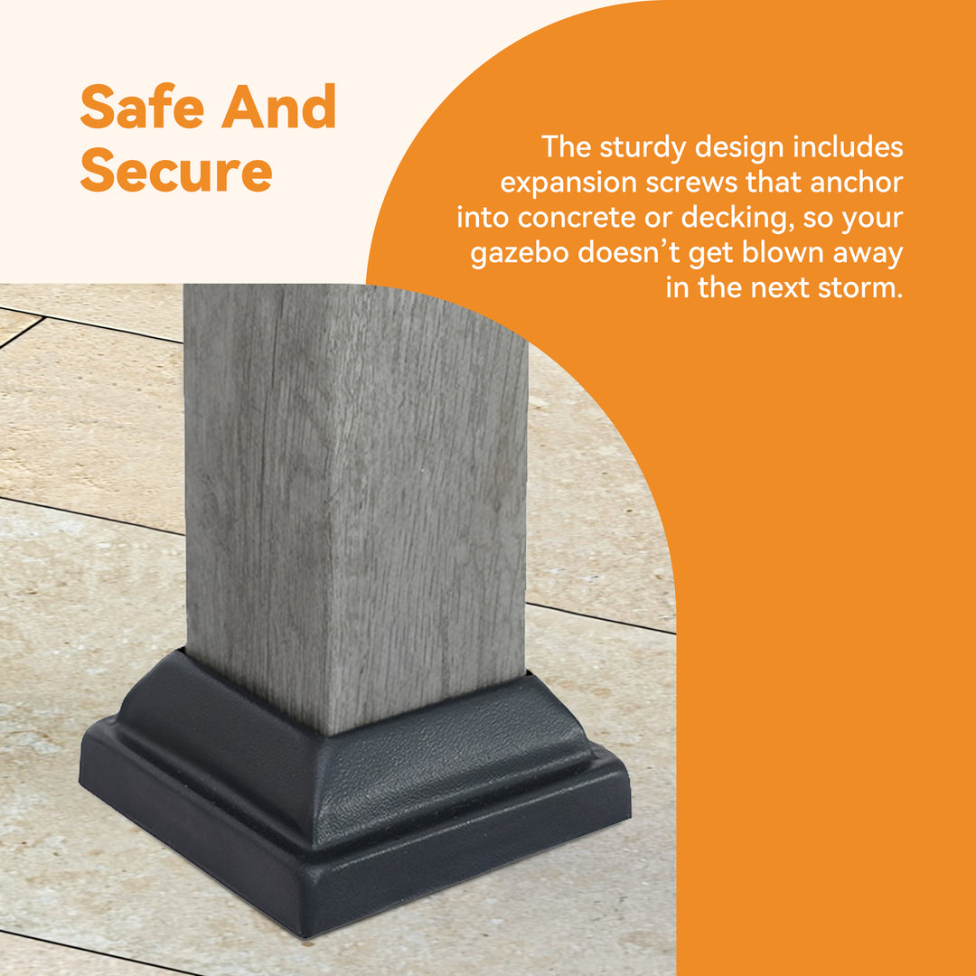 6x8 Nottingham Metal Hardtop Gazebo with Extended Eave