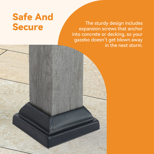 6x8 Nottingham Metal Hardtop Gazebo with Extended Eave