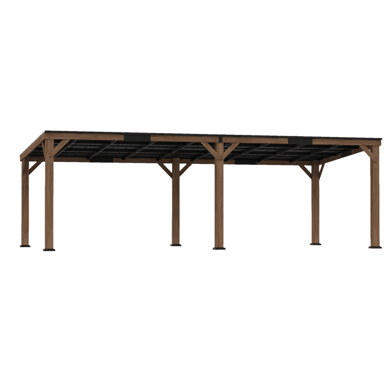 12'x24' Supreme Cedar Hardtop Gazebo with Sloped Roof