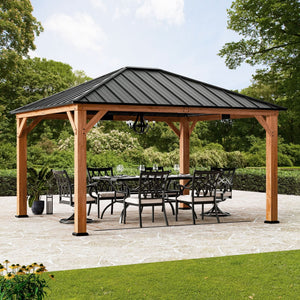 12'x14' Tranquil Grove Cedar Hardtop Gazebo