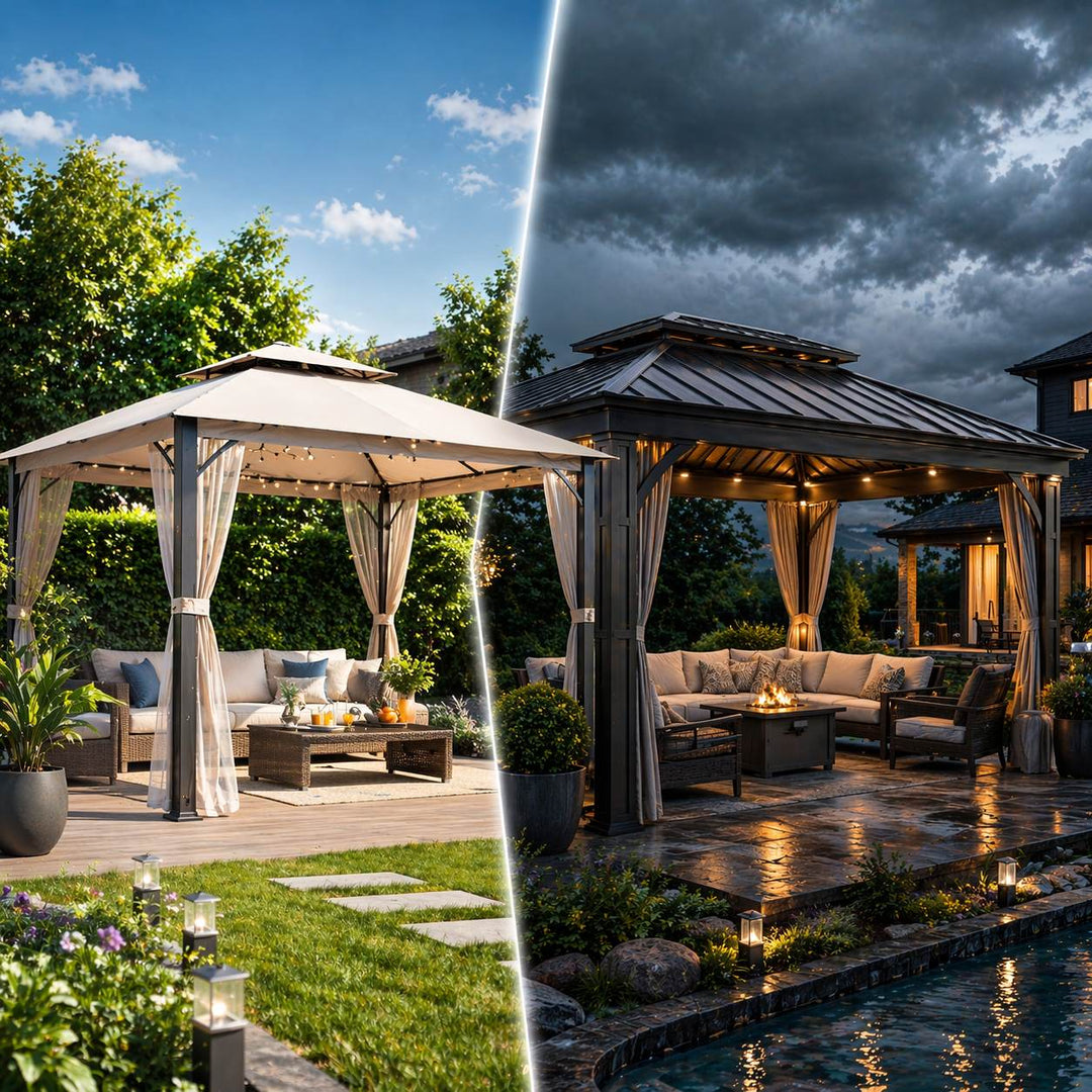 Hardtop Gazebo vs Soft Top: Which Is the Best Choice for Your Backyard?