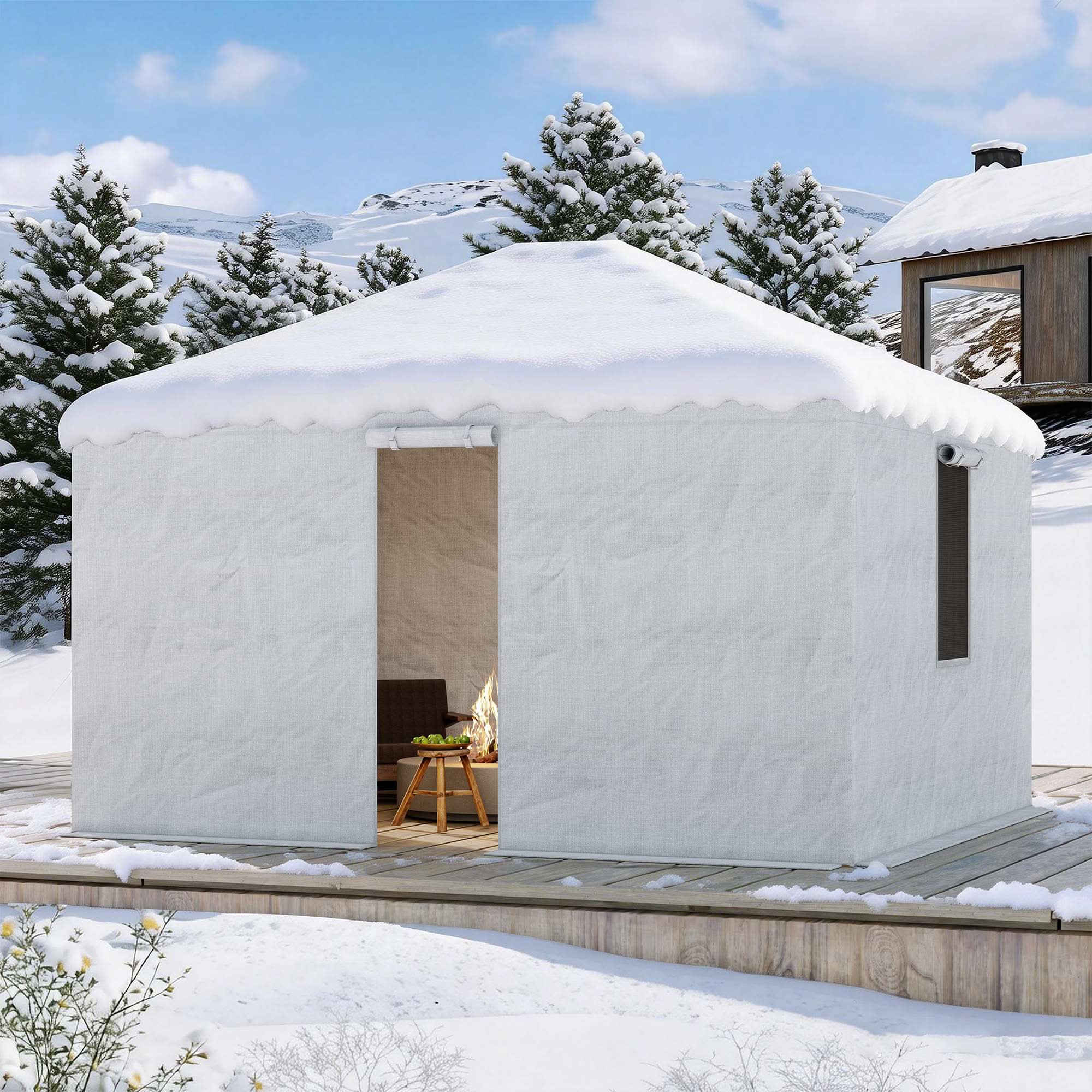 10'x12' Winter Cover for Hardtop Gazebo – Modern Shade