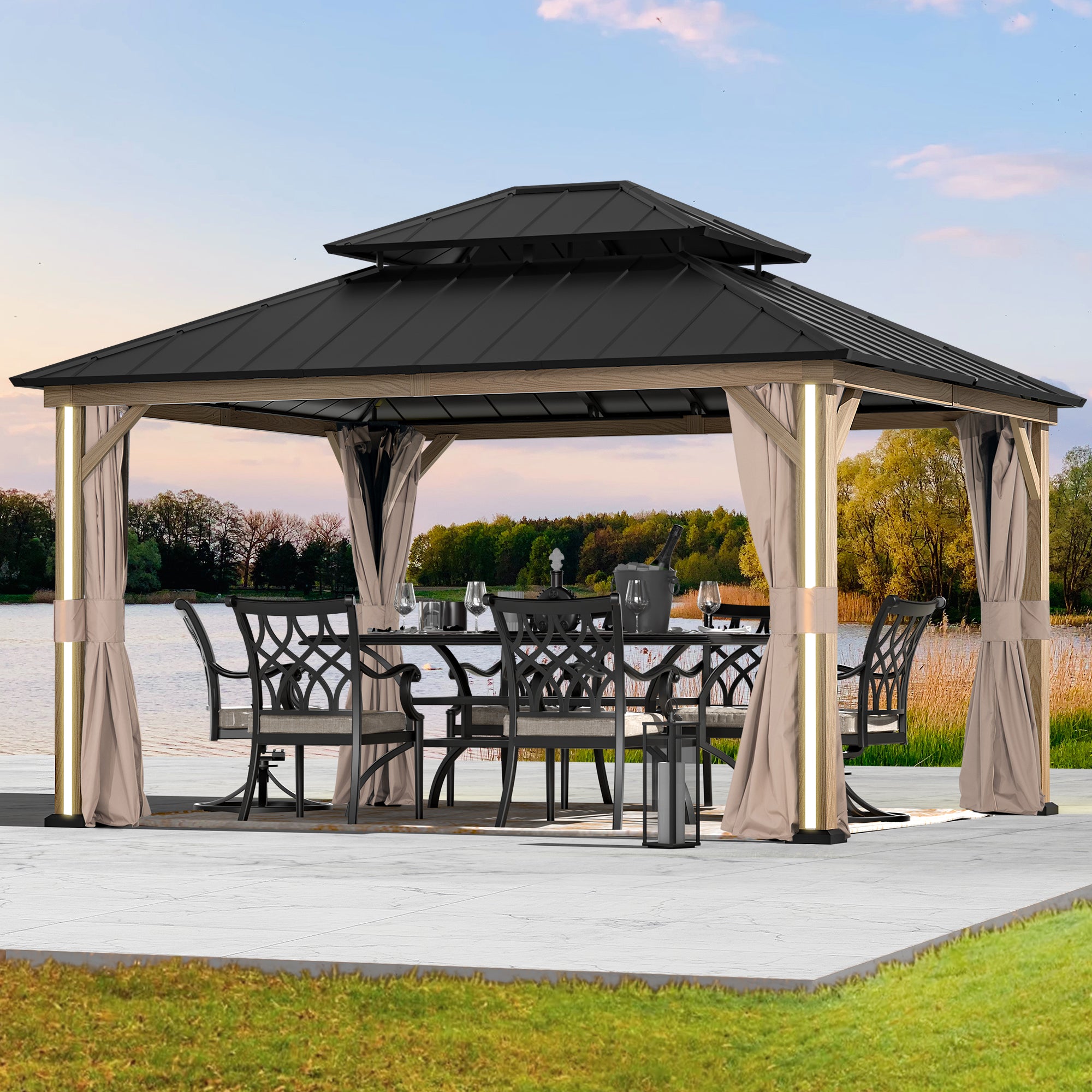 garden-v12 Amazon.com : 12 Ft. W X 10 Ft. D Aluminum Patio Hardtop