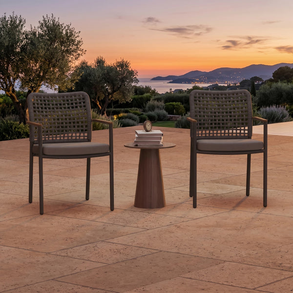 Riviera Rope Woven Aluminum Outdoor Dining Chair