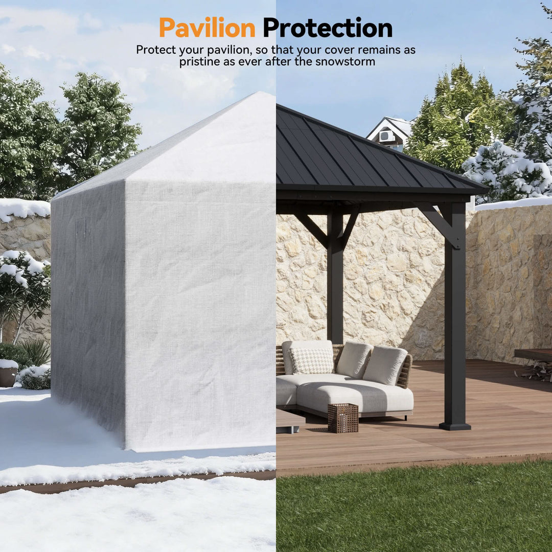 10'x10' Winterabdeckung für Pavillon mit Hartdach