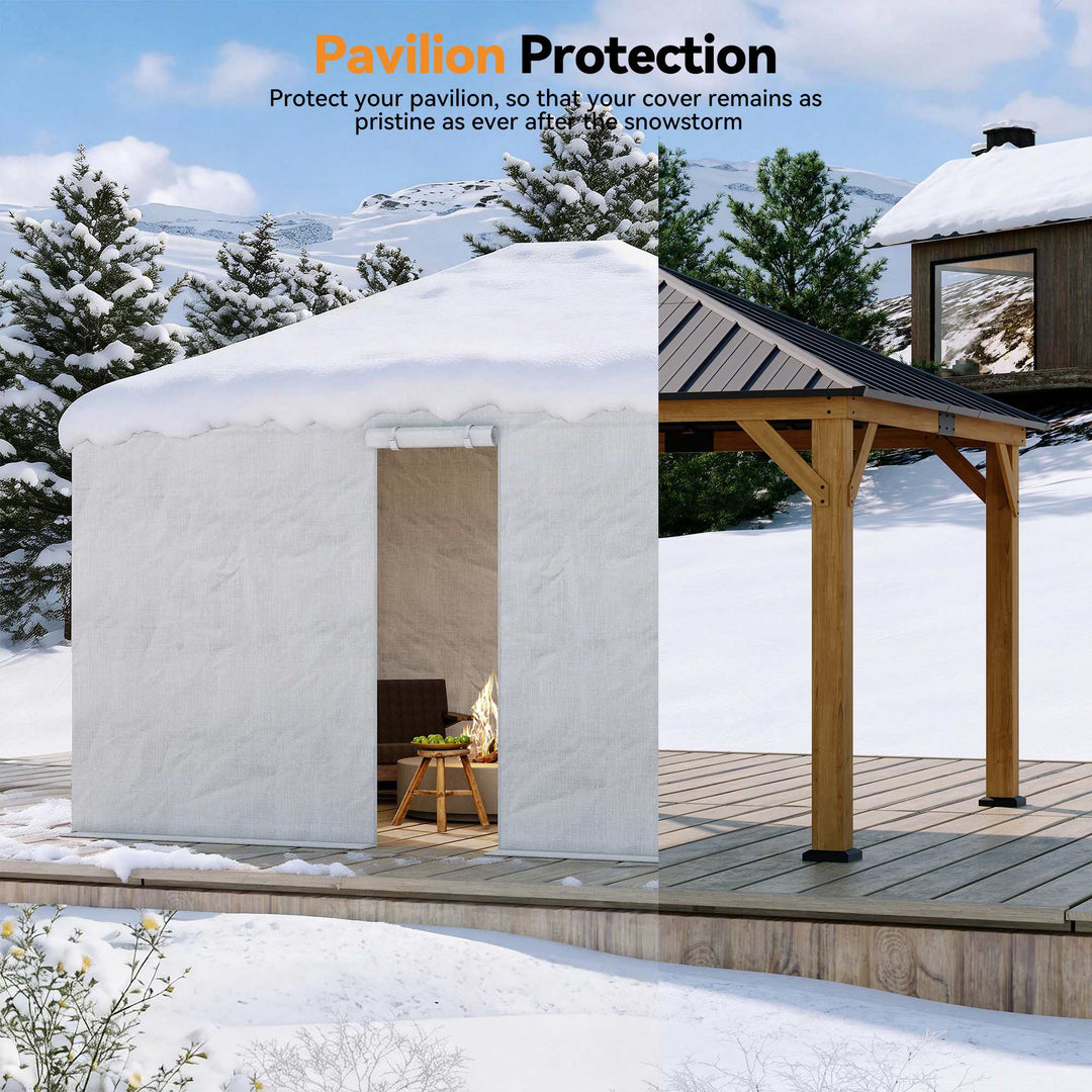 10'x12' Winterabdeckung für Hardtop-Gartenpavillon