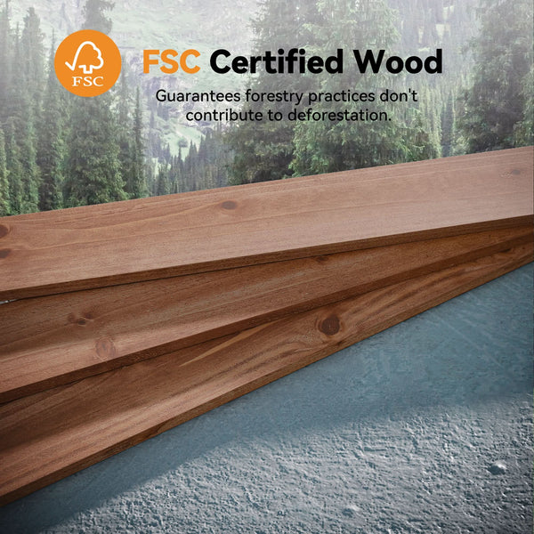 4'x6' Louvered Wood Privacy Fence with Open/Close Slats