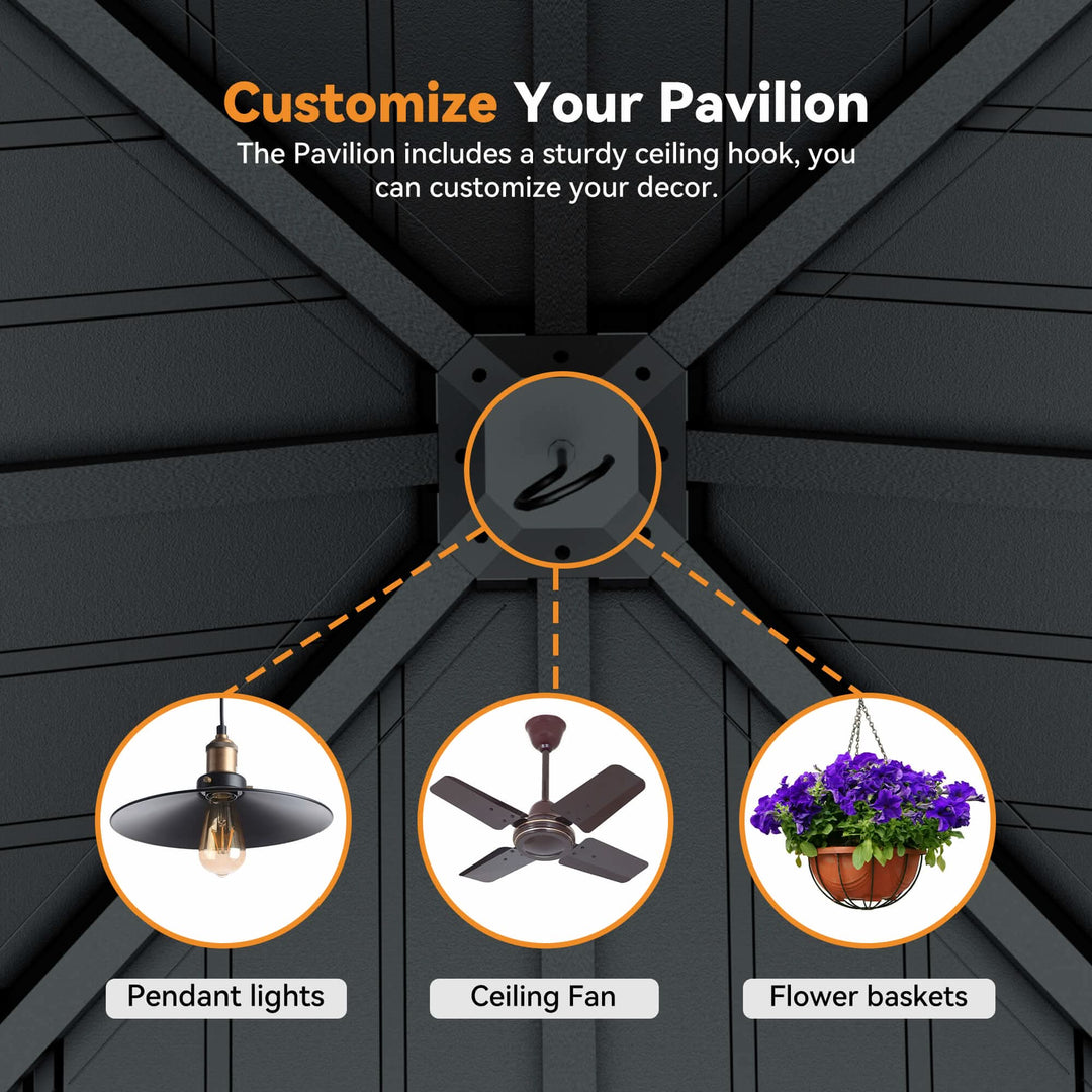 12×12 Tranquil Grove Cedar Hardtop Gazebo