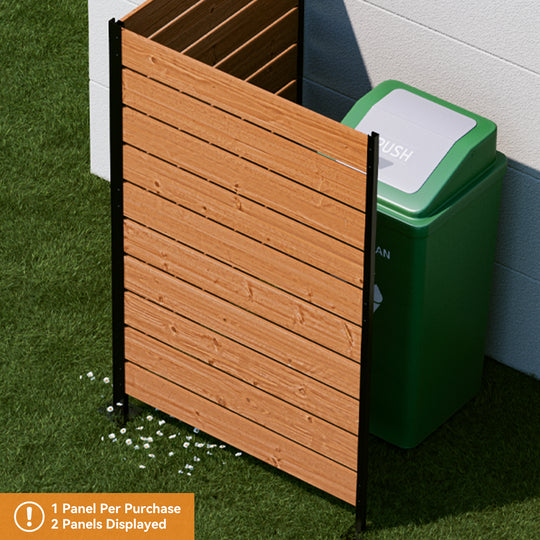 Modern Shade No Dig Freestanding Wood Privacy Fence Screen 5ft H x 3.3ft W Natural Wood, Outdoor Privacy Fence Panel for Deck Balcony Patio, Conceals Trash Cans Air Conditioner, Ultimate Fence Privacy Screen