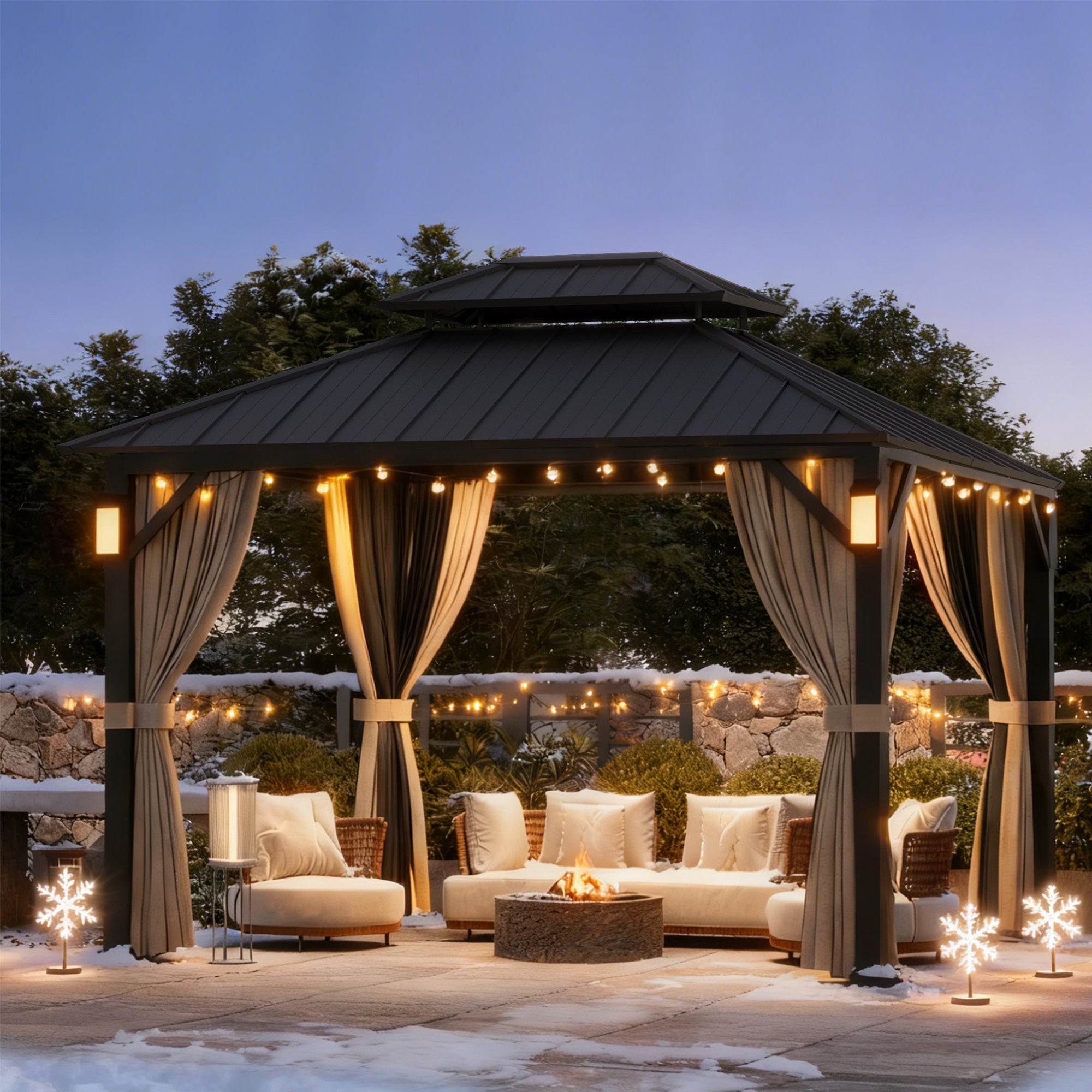 ALOHA104ページ 10x12 The Horizon Metal Hardtop Gazebo – Modern Shade