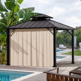 Yarn-dyed 10'x10' Hardtop Gazebo Privacy Curtain Panel