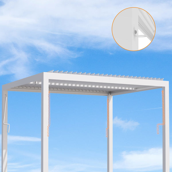 10'x10' Aurora Metal Pergola with Adjustable Louver