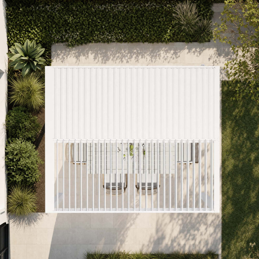 10'x12' Aurora Metall-Pergola mit verstellbaren Lamellen