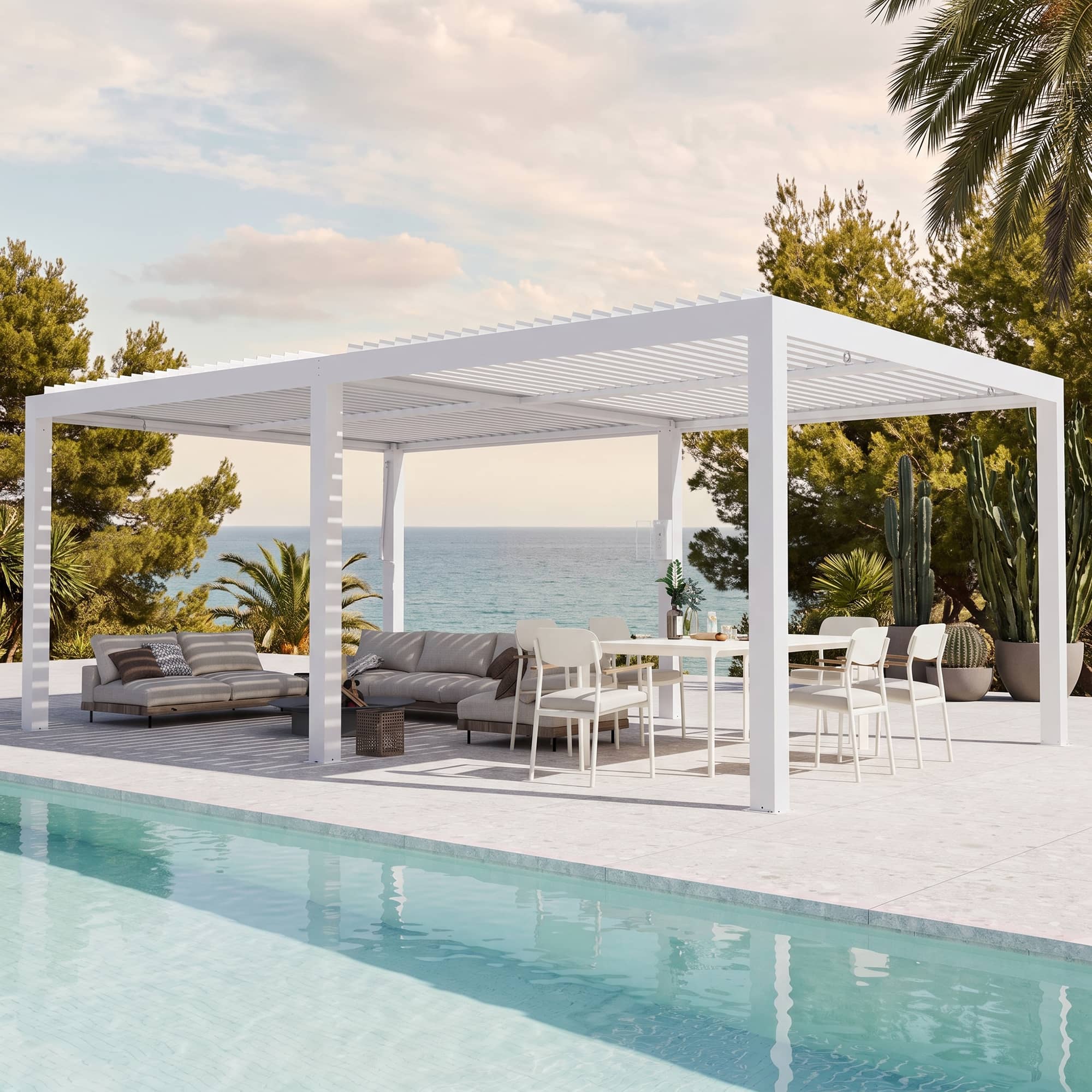 タロウページ 10x20-aurora-metal-pergola-with-adjustable-louver – Modern Shade