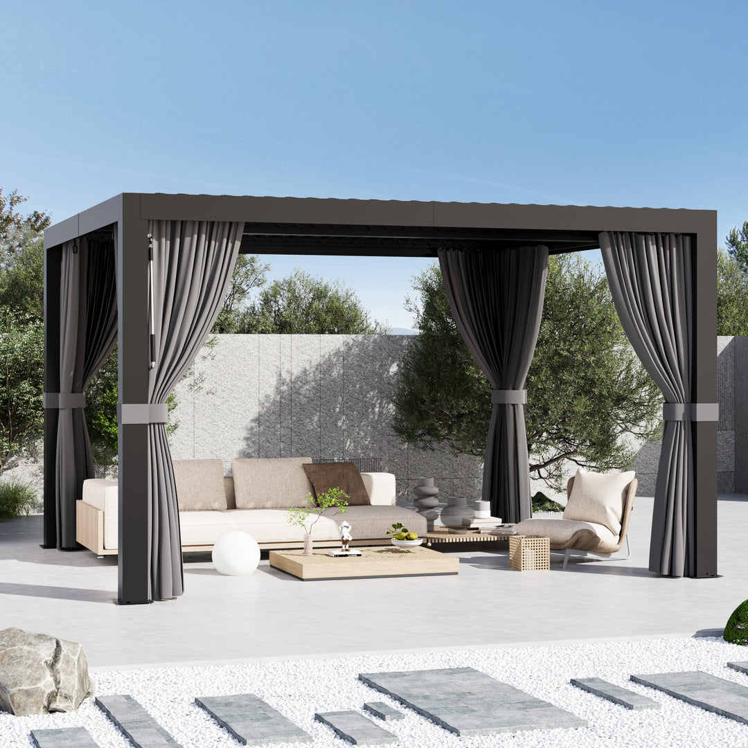 10x12 Aurora Metal Pergola with Adjustable Louver