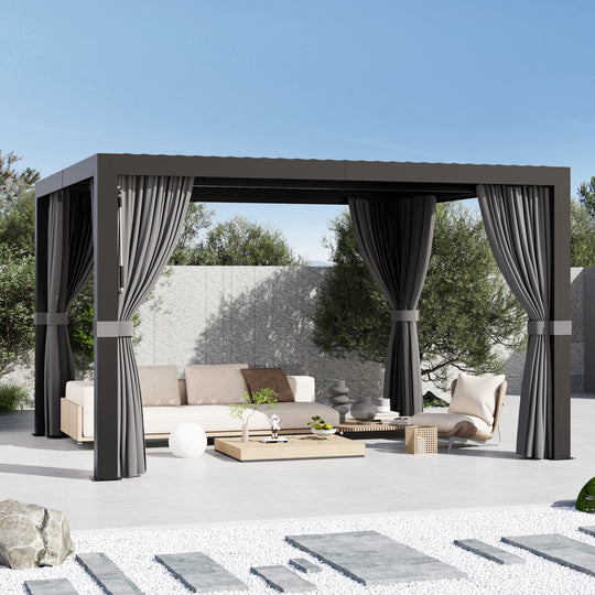 10x12 Aurora Metal Pergola with Adjustable Louver