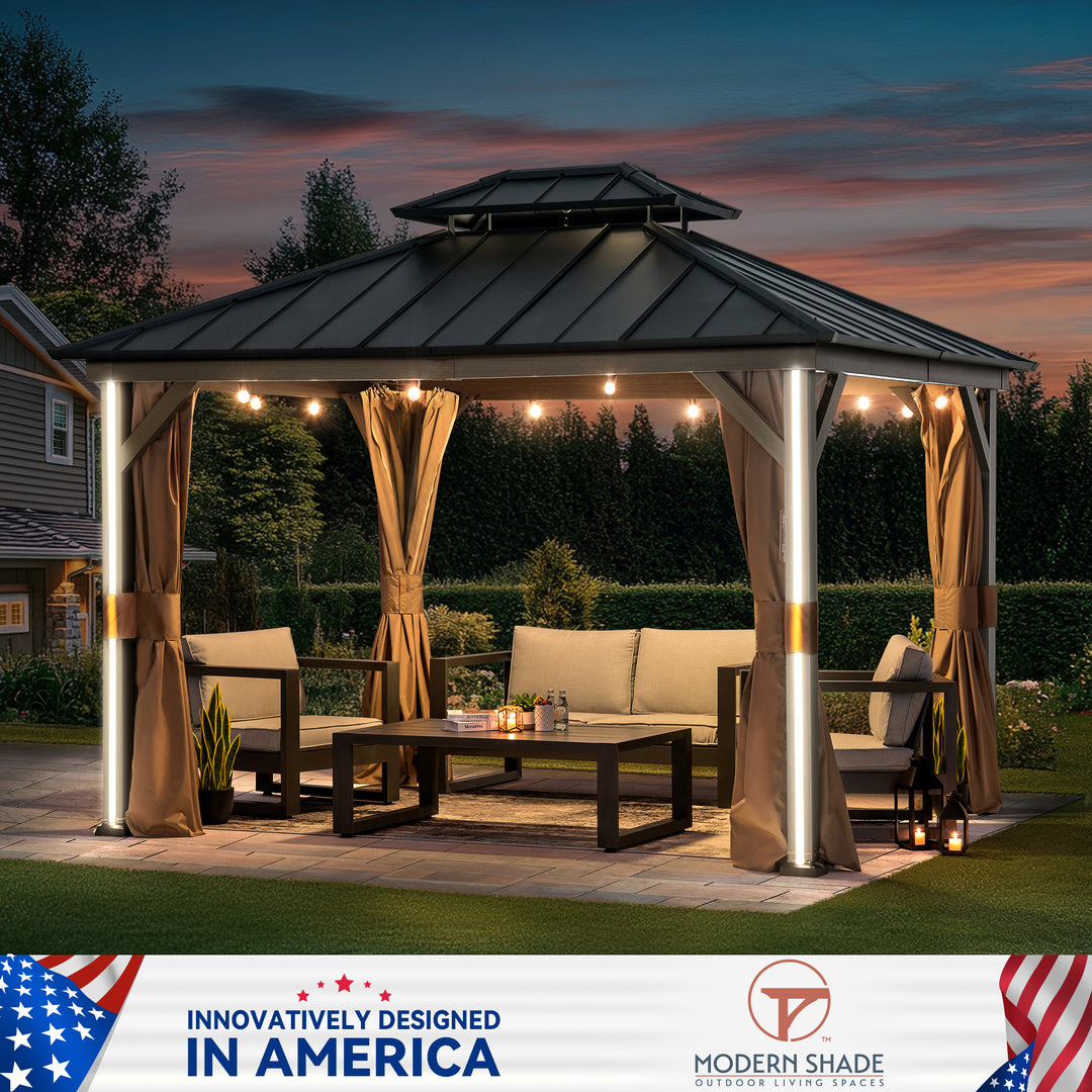 10x12 Four Seasons Aluminum Hardtop Gazebo