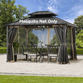 10'x12' Mosquito Netting for Gazebo with Two-way Zipper