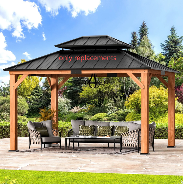 replacements for 10x12 Rosewood Cedar Hardtop Gazebo