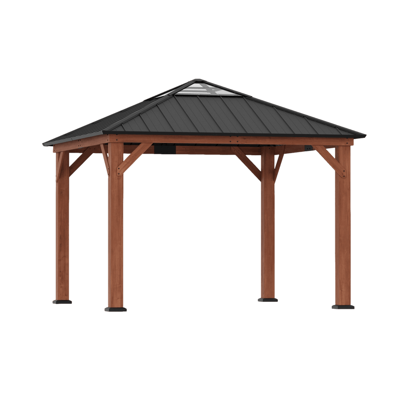 11'x11' Tranquil Grove Cedar Hardtop Gazebo