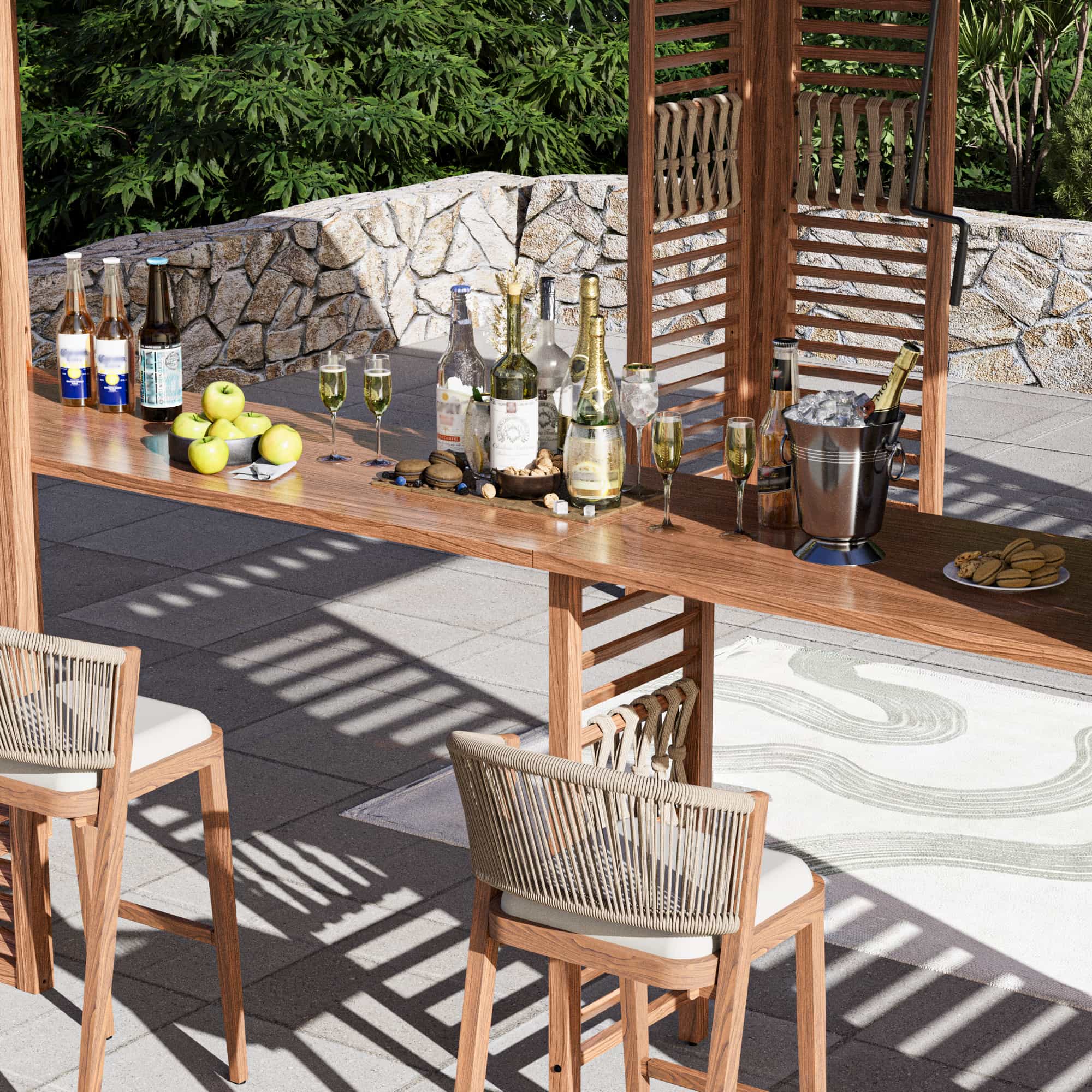 タロウページ 12'x12' Aurora Premium Metal Pergola with Adjustable Louver