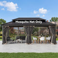12'x24' Mosquito Netting for Gazebo with Two-way Zipper