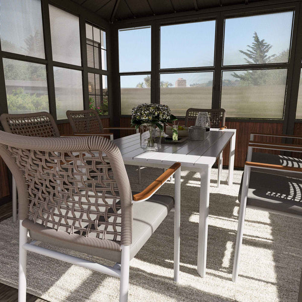 12'x12' Clario Solarium Hardtop Gazebo with Built-in TV Mount