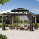 12'x14' Moskitonetz für Pavillon mit Zwei-Wege-Reißverschluss